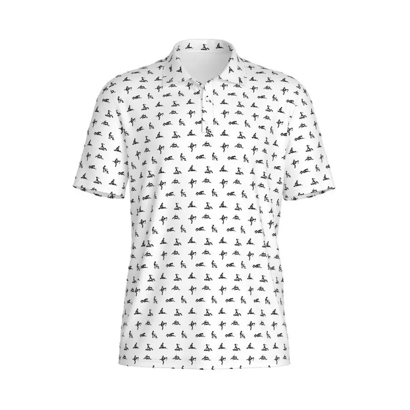 Herren Poloshirt mit Print | Atmungsaktives Stretch Polo im Slim Fit | Freizeitshirt für Alltag, Urlaub & Freizeit