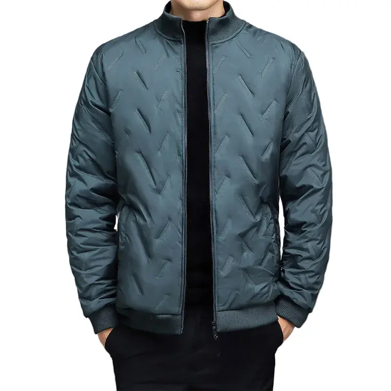 Herren Winterjacke | Warme Freizeitjacke mit Stehkragen, gefüttertem Innenfutter und versteckten Taschen