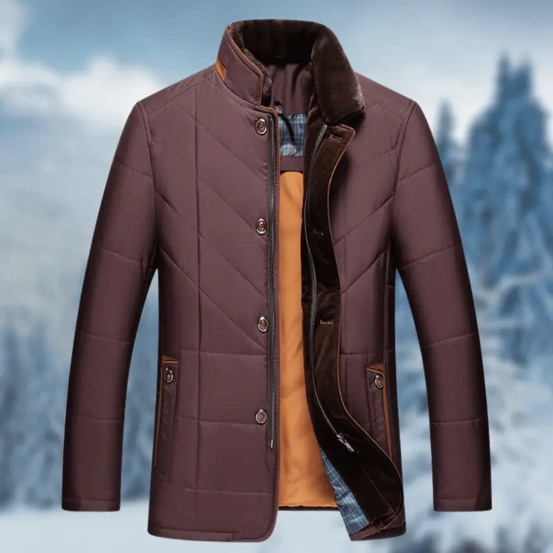 Herren Wintermantel warm und klassisch | Stilvoller Mantel mit bequemem Schnitt für Alltag, Freizeit und kalte Wintertage