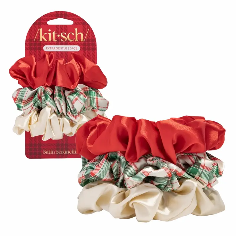 Holiday Scrunchies 3pc Set Multi Color