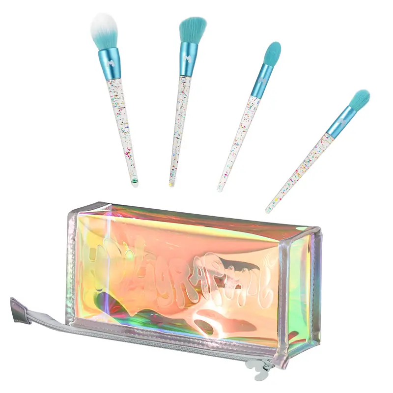 Holligraphic Prism 'n' Proper 4 Piece Face Brush Set & Bag