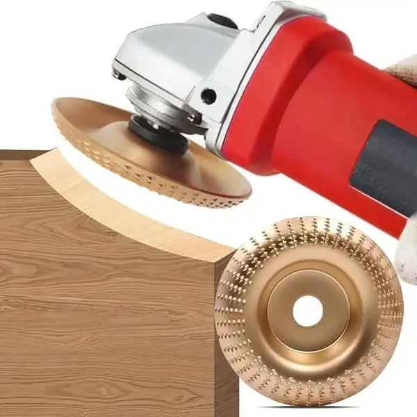 Holzschneidscheiben-Set | 3-in-1 für Winkelschleifer zum Formen, Schnitzen, Schleifen und Abtragen von Holz
