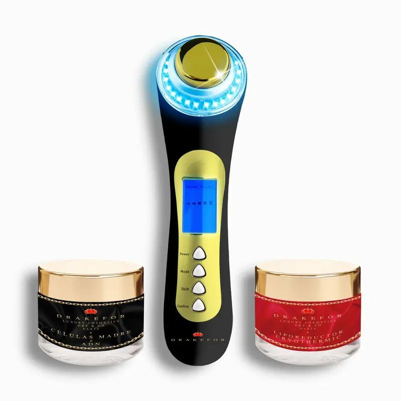 Hoogfrequente Verjongende Gezichtsmassager Drakefor M015 Zwart 3 Onderdelen