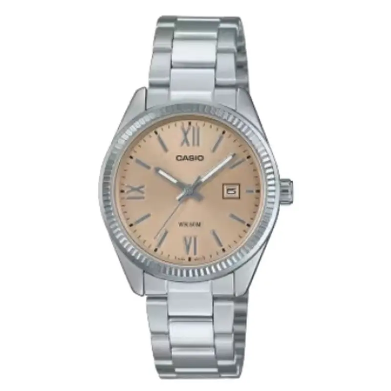 Horloge Dames Casio LADY DATE - CHAMPAGNE Zilverkleurig (Ø 30 mm)