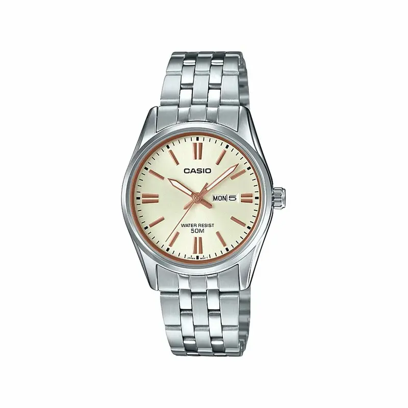 Horloge Dames Casio LADY DAY & DATE - CHAMPAGNE (Ø 30 mm)