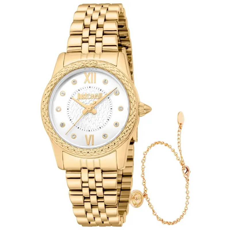Horloge Dames Just Cavalli ANIMALIER SPECIAL PACK + BRACELET Gouden (Ø 30 mm)