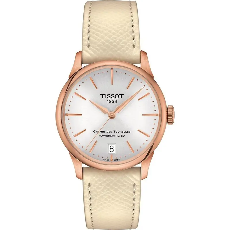 Horloge Dames Tissot CHEMIN DES TOURELLES POWERMATIC 80 Gouden (Ø 35 mm)