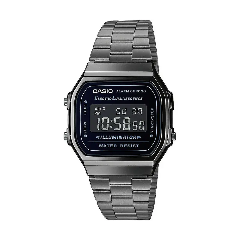 Horloge Heren Casio A168WEGG-1BEF Zwart Zilverkleurig (Ø 36 mm) (Ø 38 mm)