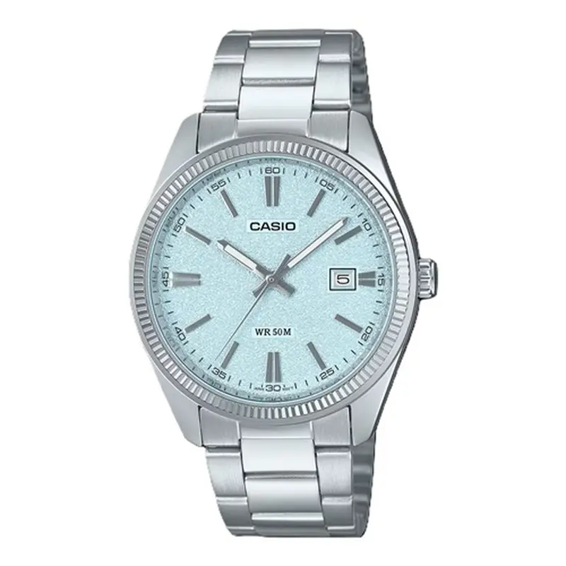 Horloge Heren Casio DATE - LIGHT BLUE, MATTE DIAL (Ø 38,5 mm)