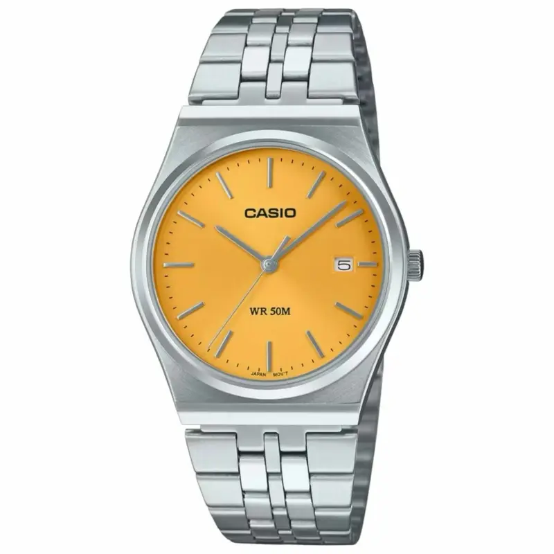 Horloge Heren Casio DATE - OCHER YELLOW ***SPECIAL PRICE*** Geel Zilverkleurig (Ø 35 mm)
