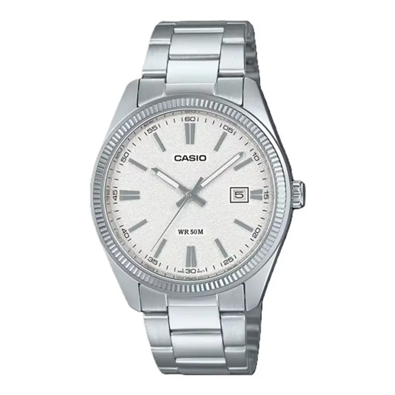 Horloge Heren Casio DATE - WHITE, MATTE DIAL (Ø 38,5 mm)
