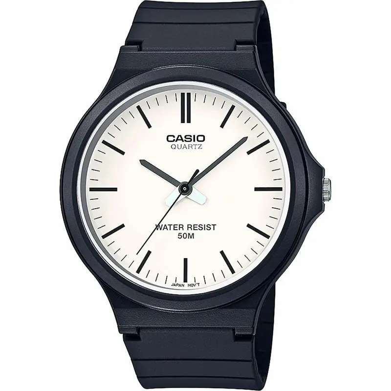 Horloge Heren Casio MW-240-7EVEF Wit Zwart