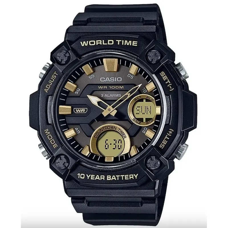 Horloge Heren Casio OVERSIZE 10 YEAR BATTERY Zwart (Ø 52 mm)
