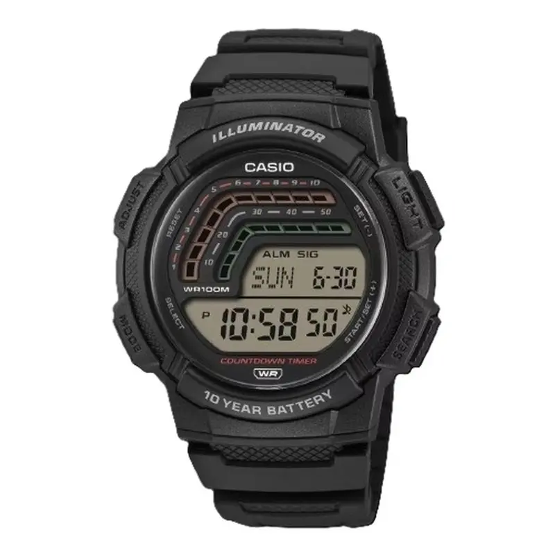Horloge Heren Casio WS-1800-1AVEF Zwart