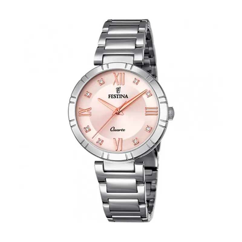 Horloge Heren Festina F16936/C Zilverkleurig Roos Goud