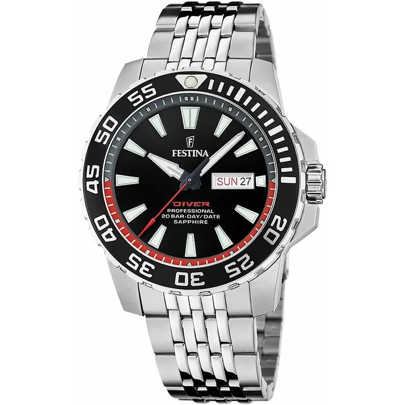Horloge Heren Festina F20661/3 Zwart Zilverkleurig