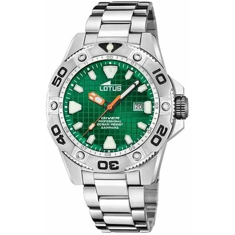 Horloge Heren Lotus 18929/C Groen Zilverkleurig