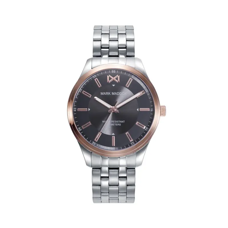 Horloge Heren Mark Maddox HM0142-17 Zwart Zilverkleurig