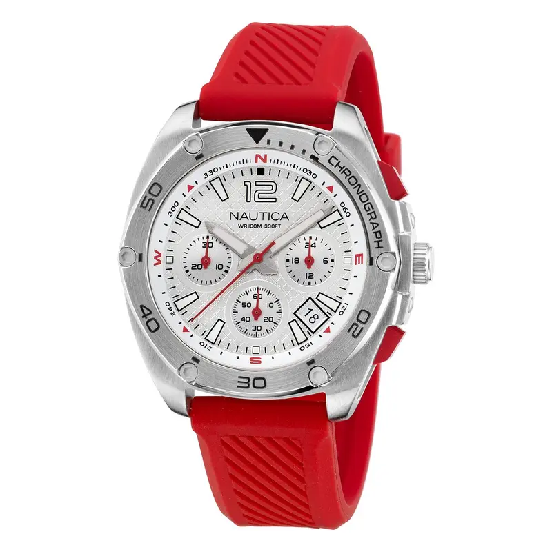 Horloge Heren Nautica NAPTCF205 Zilverkleurig (Ø 44 mm)