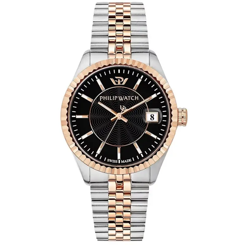 Horloge Heren Philip Watch R8253597085 Zwart Zilverkleurig