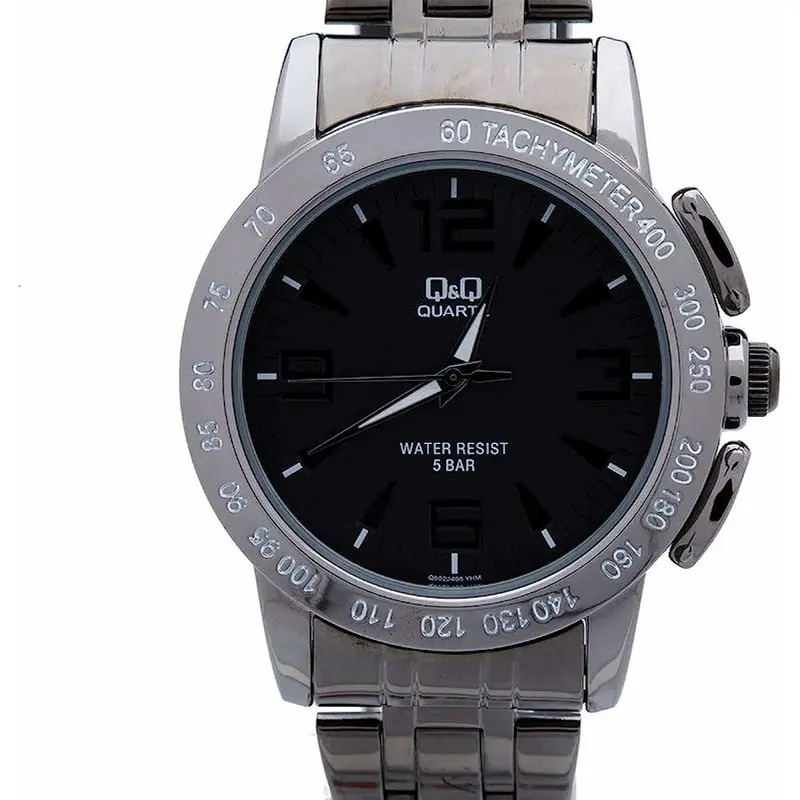 Horloge Heren Q&Q Q602J405Y Zwart Zilverkleurig (Ø 40 mm)
