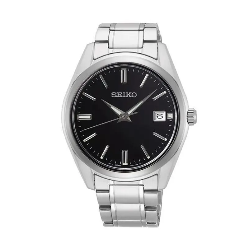 Horloge Heren Seiko SUR311P1 Zwart Zilverkleurig (Ø 40 mm)