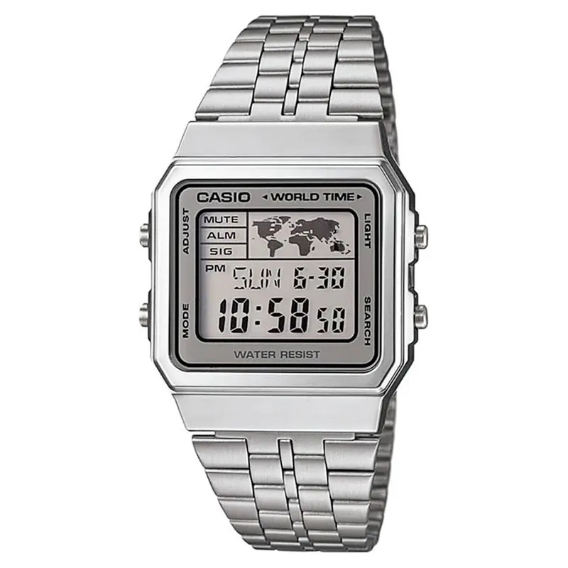Horloge Uniseks Casio A500WA-7D Zilverkleurig (Ø 39 mm)