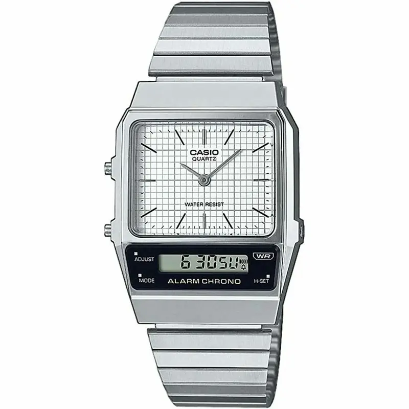 Horloge Uniseks Casio VINTAGE EDGY COLLECTION Zilverkleurig (Ø 40 mm) (Ø 32 mm)