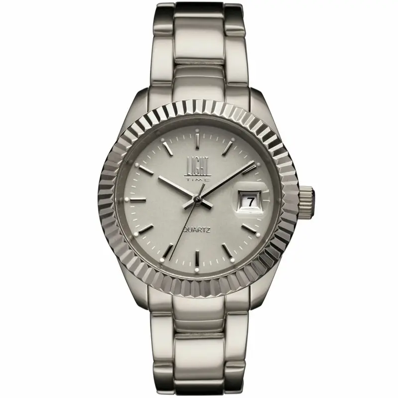 Horloge Uniseks Light Time ALLUMINIUM (Ø 34 mm)
