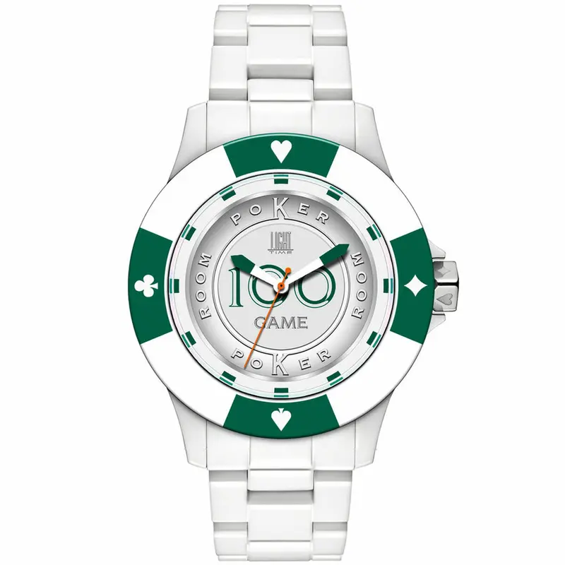 Horloge Uniseks Light Time POKER (Ø 41 mm)