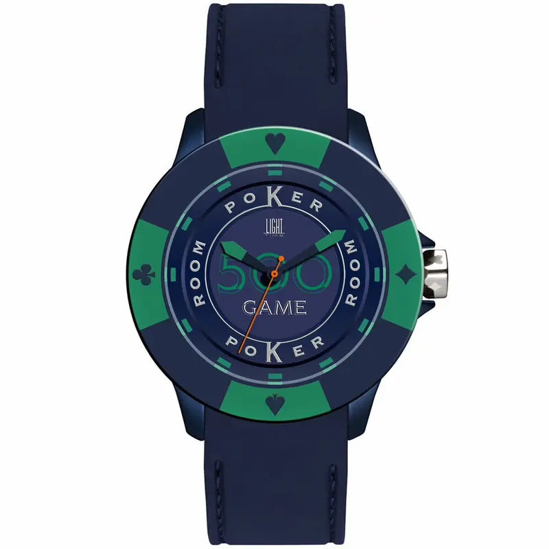 Horloge Uniseks Light Time POKER (Ø 41 mm)