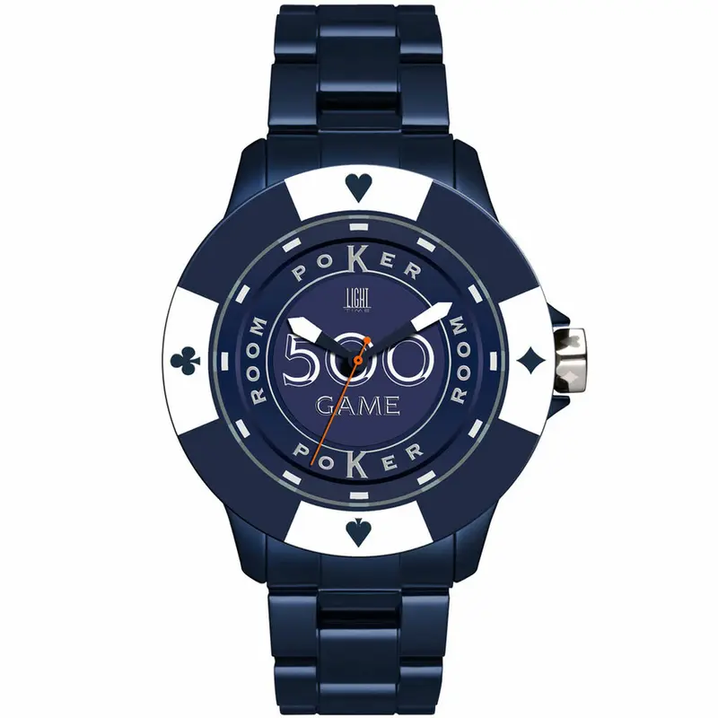 Horloge Uniseks Light Time POKER (Ø 41 mm)