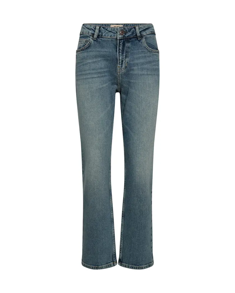 Jeanshose | Boyfriend Fit aus Baumwoll-Stretch mit Used-Waschung