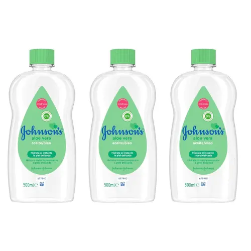 Johnson's - Baby Olie - Aloe Vera - voordeelverpakking - 3 x 500 ml