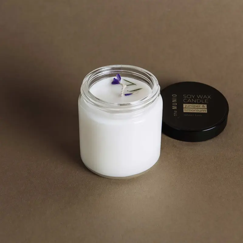 Juniper & Limonium Mini Candle in A Glass Votive - Eco Soy