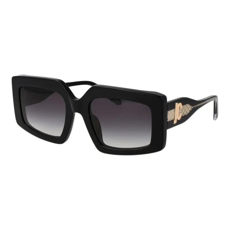 Just Cavalli SJC020V Dames Zonnebril - Zwart Acetaat Grijs UV400 Ø 54 mm