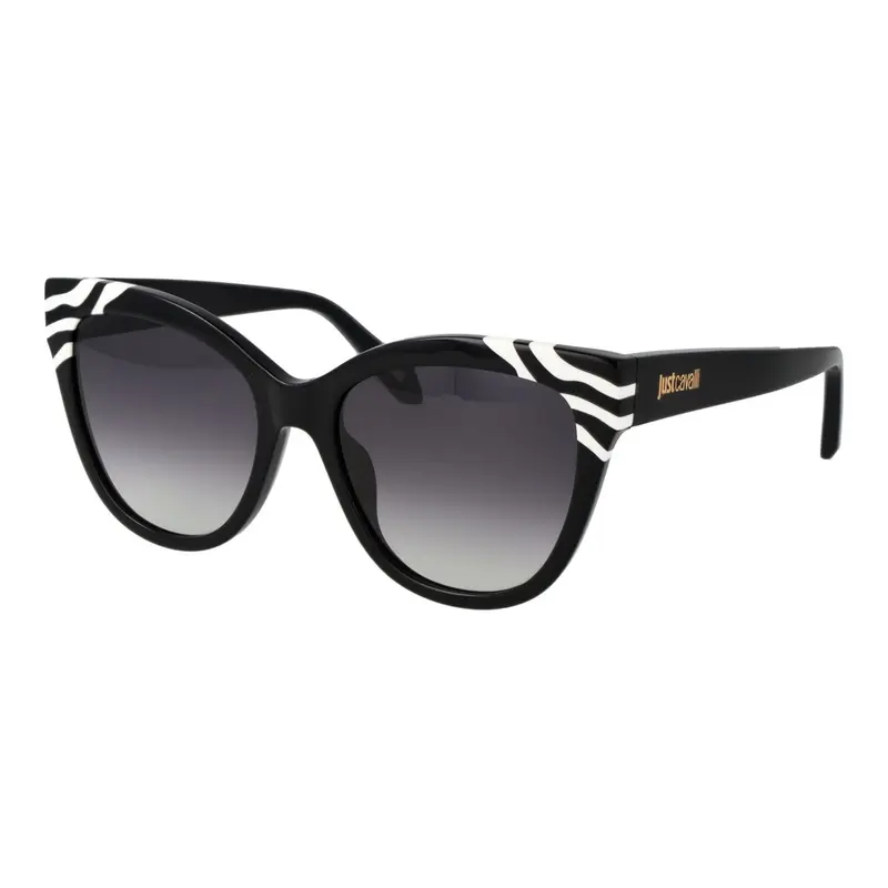 Just Cavalli SJC043V Dames Zonnebril - Zwart Acetaat Grijs Verlopend UV400 Ø 55 mm