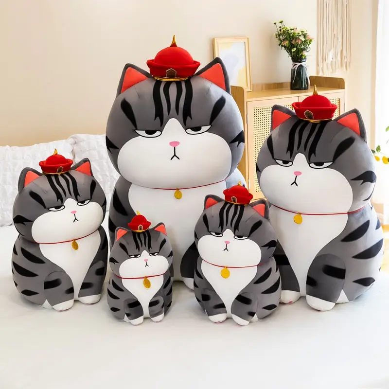 Katzen Kuschelkissen aus Plüsch | Weiches Katzenkissen mit Baumwollbezug in 35–100 cm für Sofa, Bett und Kinderzimmer