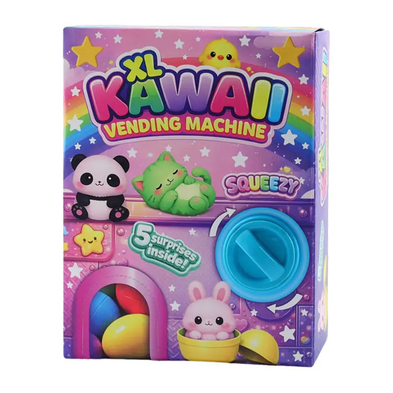 Kawaii Vending Machine XL with 5 Squishies