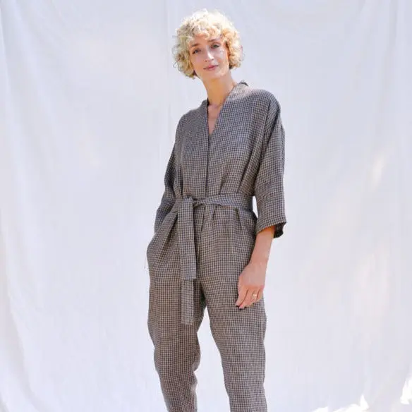 Kimono Jumpsuit Gingham