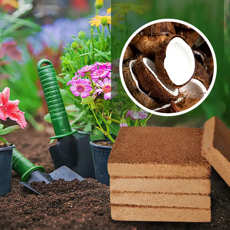 Kokosfaser-Substrat für Pflanzen | Lockeres Wachstum, bessere Drainage & Luft an den Wurzeln | Rehydrierbarer Coco Coir Block
