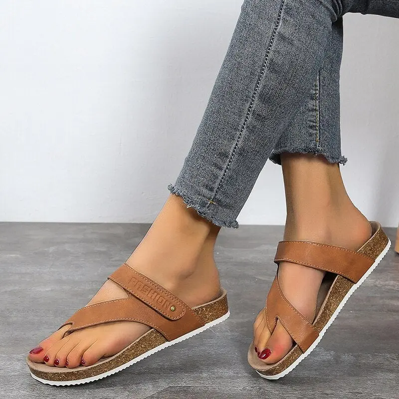 KorkFlex™ – Orthopädische offene Kork Sandalen für Damen