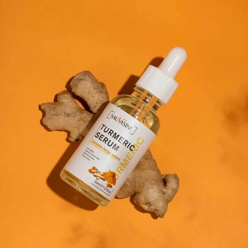 Kurkuma Serum gegen dunkle Flecken 30 ml | Mit Zitronenöl & Olivenöl | Für ebenmäßiger wirkenden Teint & Glow | Gesicht & Körper