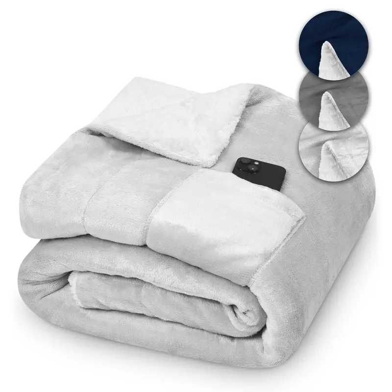 Kuscheldecke doppelseitig | Flauschige 260 g/m² Rückseite und 220 g/m² Flanell | Für Sofa, Bett und gemütliche Winterabende
