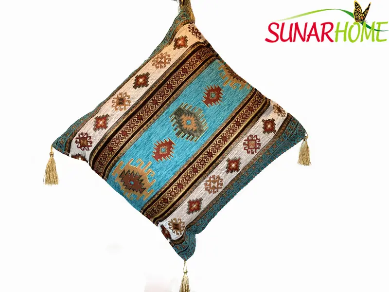 Kussen turquoise Authentiek
