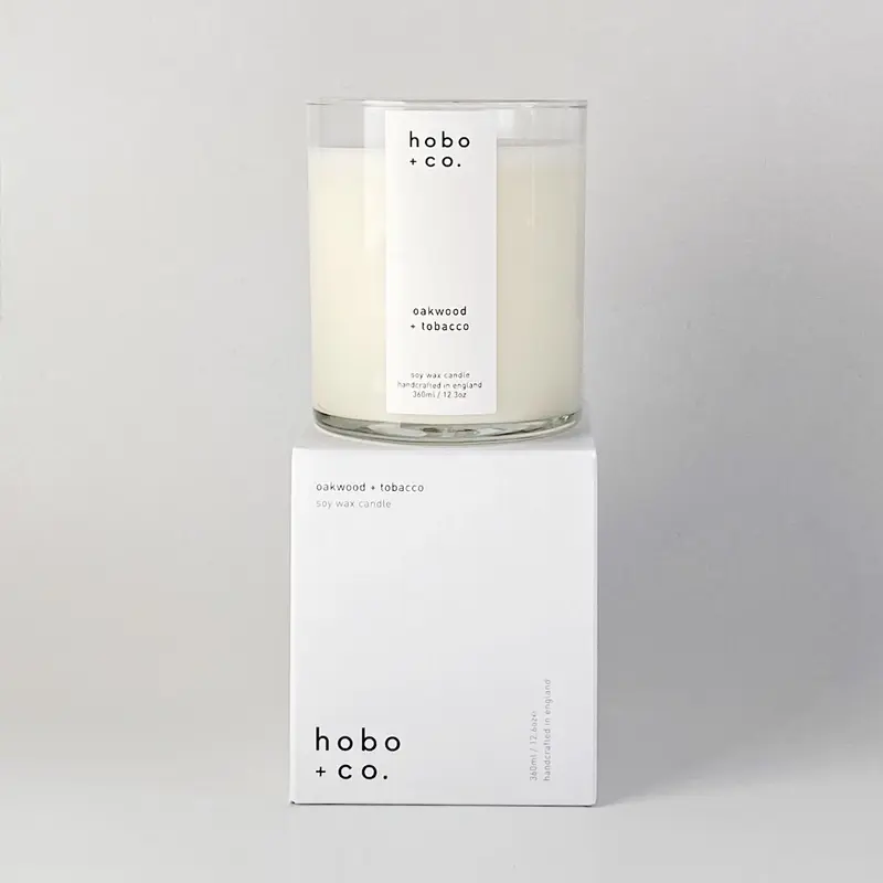 Large Oakwood & Tobacco Soy Candle