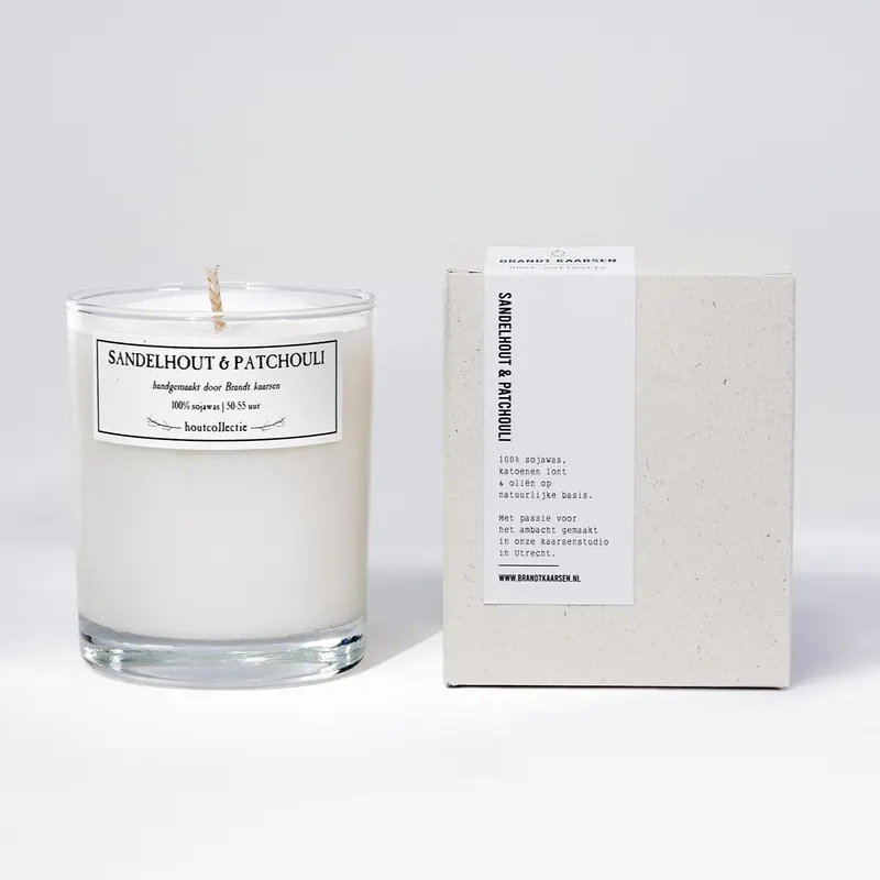 Large Soy Wax Candle - Sandelhout & Patchouli