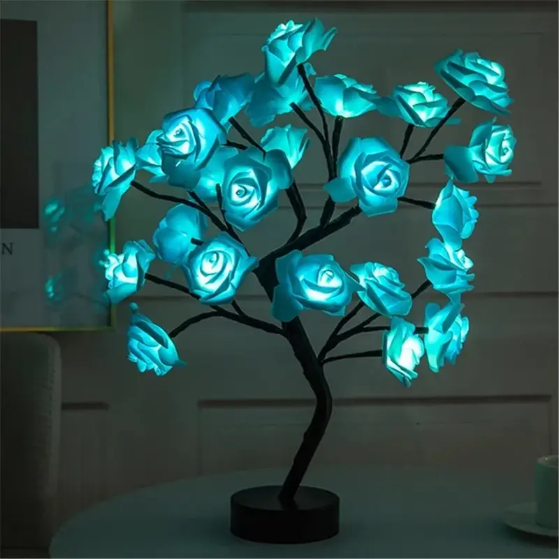 LED Bonsai-Lichtbaum mit Touch-Sockel | Verstellbare Zweige | Mehrere Lichtmodi | USB oder Batterie | Wohnraum-Deko