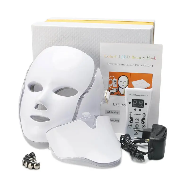 LED Lichttherapie Maske | Kabellos mit Fernbedienung | Anti-Aging & Akne Behandlung