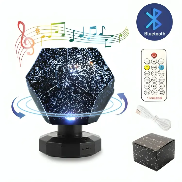 LED Sternenhimmel Projektor | Bluetooth Musiksteuerung | 3 Farben & Fernbedienung